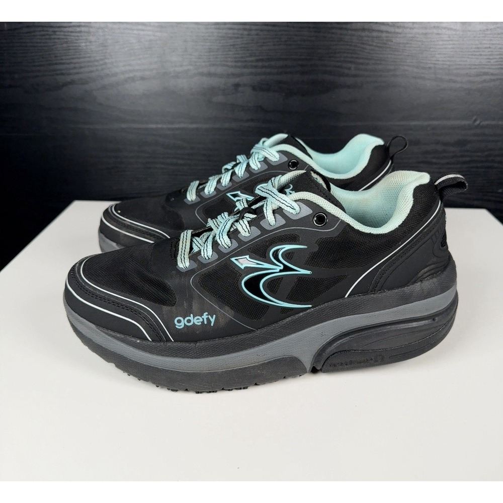 GFEDY Gravity Defyer Shoes - Black Teal Blue - Women's 9 - No Insoles